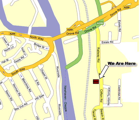 Newhaven location map for Leads Direct